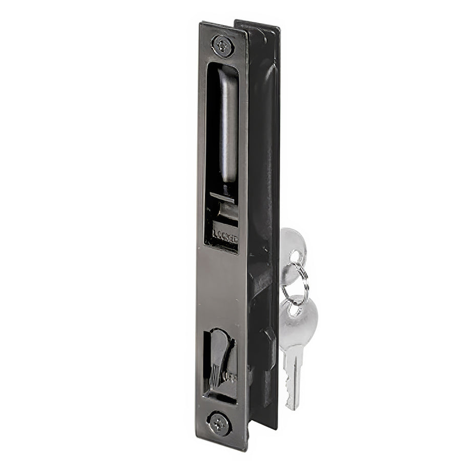 Keyed Handle Set for Sliding Patio Door Flush Mount Hook Style Latch - Keyed Handle Set for Sliding Patio Door Flush Mount Hook Style Latch