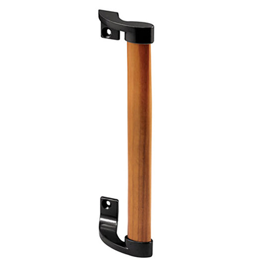 Stained Finish Pull Handle with 6-1/2" Hole Center for Sliding Glass Door - Black Finish