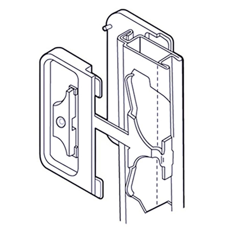 OBSOLETE Non-Handed Latch & Pull for Sliding Screen Door - Black - OBSOLETE Non-Handed Latch & Pull for Sliding Screen Door - Black