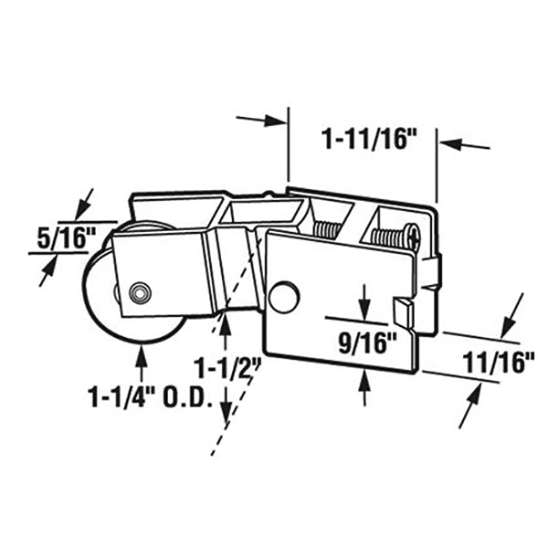 Sliding Door Roller With Adjustable Aluminum Housing 1.25 Inch Steel Wheel - Sliding Door Roller With Adjustable Aluminum Housing 1.25 Inch Steel Wheel
