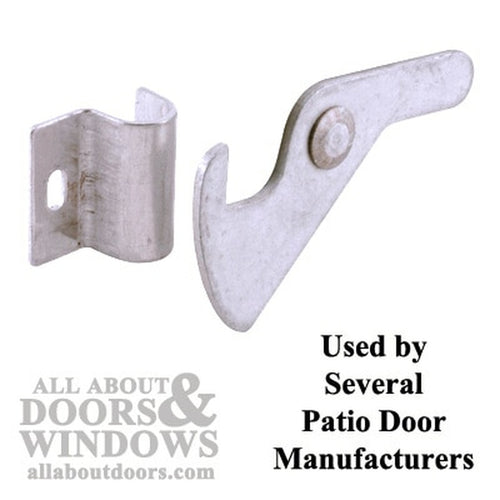 Non-Handed Economy Swing Latch & Strike for Sliding Screen Door - Aluminum - Non-Handed Economy Swing Latch & Strike for Sliding Screen Door - Aluminum