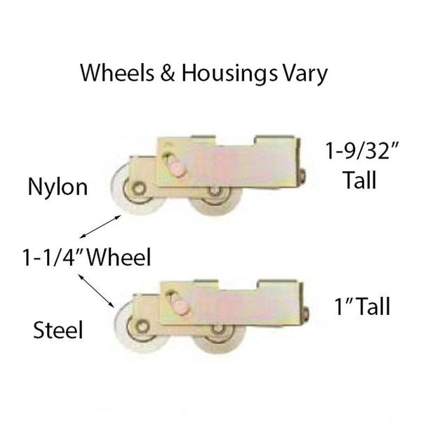 Sliding Patio Dual Wheel Door Roller 1.25 Inch Steel Tandem Door Roller - Sliding Patio Dual Wheel Door Roller 1.25 Inch Steel Tandem Door Roller