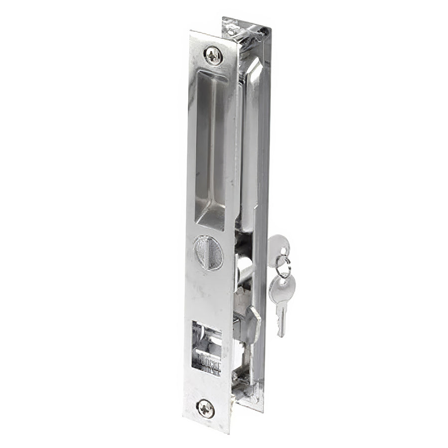 Keller Keyed Handle Set Flush Type with Hook Chrome Finish - Keller Keyed Handle Set Flush Type with Hook Chrome Finish