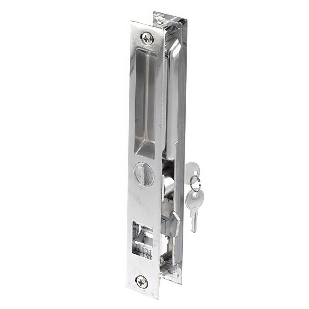 Keller Keyed Handle Set Flush Type with Hook Chrome Finish - Keller Keyed Handle Set Flush Type with Hook Chrome Finish