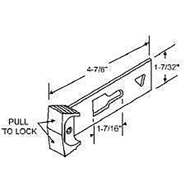 Capitol Door Locking Bar Stamped Steel Bar with Plastic Pull - Capitol Door Locking Bar Stamped Steel Bar with Plastic Pull
