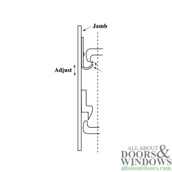 Steel 1-1/2 Inch Latch Strike for Sliding Screen Door - Steel 1-1/2 Inch Latch Strike for Sliding Screen Door