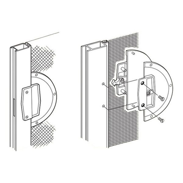 Plastic Screen Shield for Sliding Screen Door - Black - Plastic Screen Shield for Sliding Screen Door - Black
