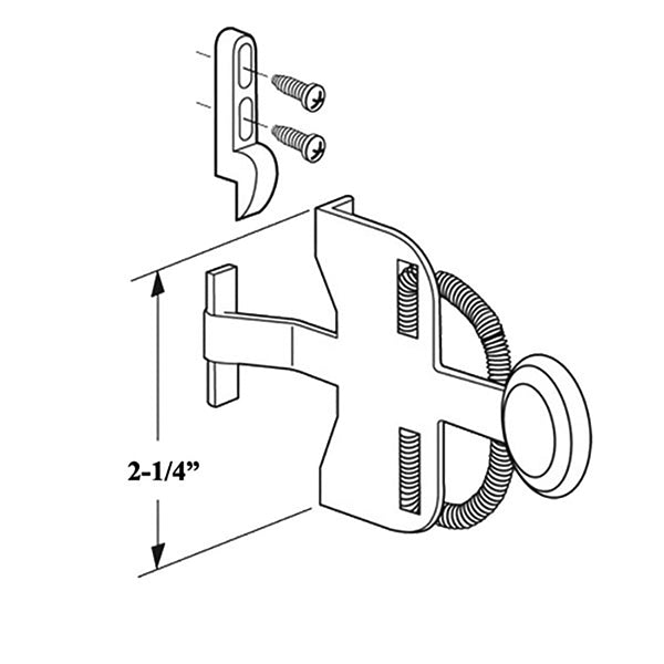 Non-Handed Internal Spring Activated Steel Latch Assembly for Sliding Screen Door - Non-Handed Internal Spring Activated Steel Latch Assembly for Sliding Screen Door