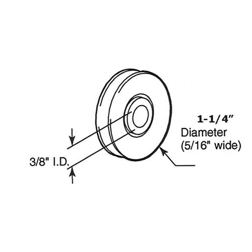 Roller Only, 1-1/4 Diameter Steel Wheel - Roller Only, 1-1/4 Diameter Steel Wheel