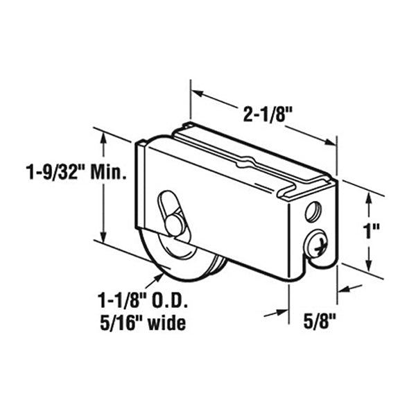 Sliding Door Roller For Capitol Doors With Steel Plain Back Adjustable Housing 1.125 Inch Steel Wheel Door Roller - Sliding Door Roller For Capitol Doors With Steel Plain Back Adjustable Housing 1.125 Inch Steel Wheel Door Roller