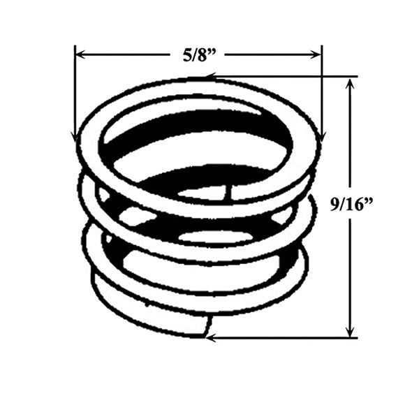 5/8 Inch Diameter Steel Spring for Sliding Screen Door - 5/8 Inch Diameter Steel Spring for Sliding Screen Door