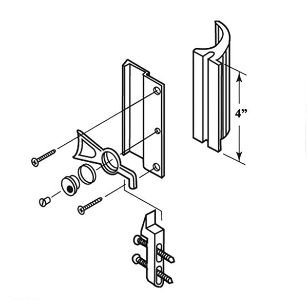 DISCONTINUED Non-Handed Latch & Pull with Diecast Lock - Aluminum - DISCONTINUED Non-Handed Latch & Pull with Diecast Lock - Aluminum