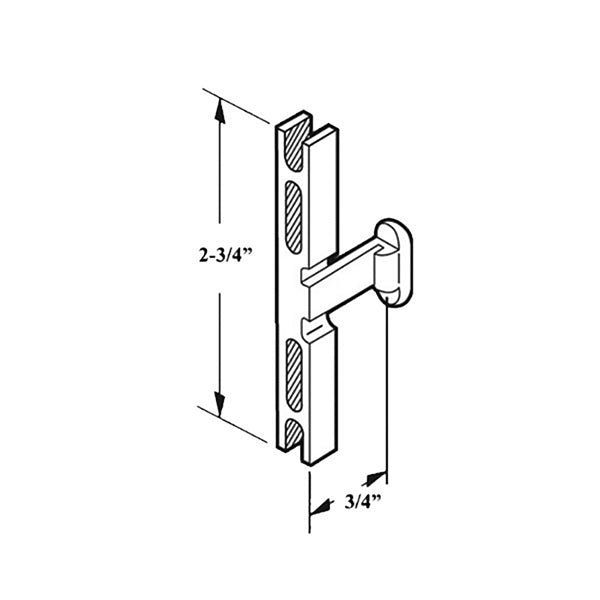 Adjustable Plastic Latch Strike for Sliding Screen Door - White - Adjustable Plastic Latch Strike for Sliding Screen Door - White