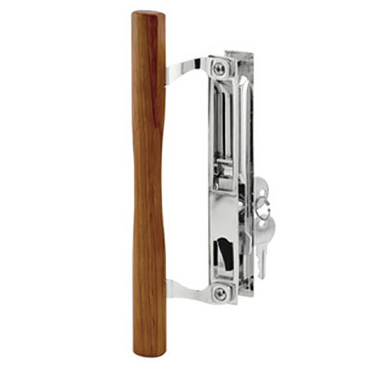 Sliding Door Handle Set Flush Mount Keyed Chrome Sliding Door Handle