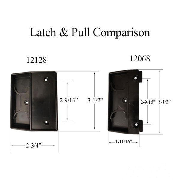 Non-Handed Latch & Pull for Sliding Screen Door - Black - Non-Handed Latch & Pull for Sliding Screen Door - Black