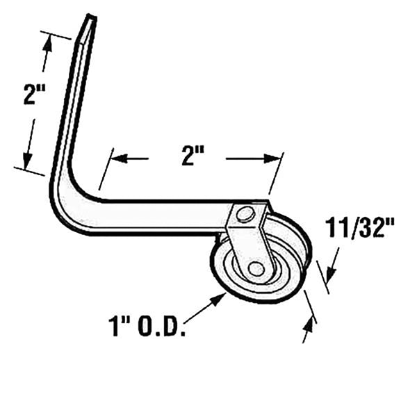 Spring Roller Assembly with 1 Inch Nylon Wheel for Sliding Screen Door - Spring Roller Assembly with 1 Inch Nylon Wheel for Sliding Screen Door