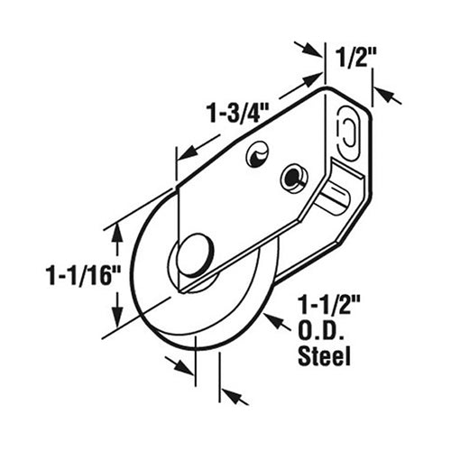 Roller Assembly for Sliding Glass Door with Adjustable Steel Housing 1.5 Inch Steel Ball Bearing Wheel Diameter - Roller Assembly for Sliding Glass Door with Adjustable Steel Housing 1.5 Inch Steel Ball Bearing Wheel Diameter