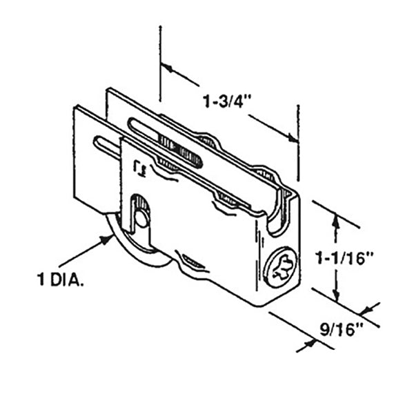 Door Roller For Sliding Doors With Steel Adjustable U Tab Housing 1 Inch Steel Wheel - Door Roller For Sliding Doors With Steel Adjustable U Tab Housing 1 Inch Steel Wheel