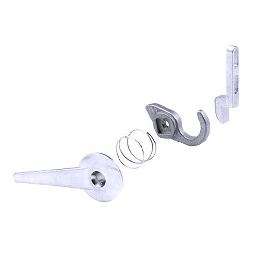 Non-Handed Latch Kit with Medium Hook for Sliding Screen Door - Gray