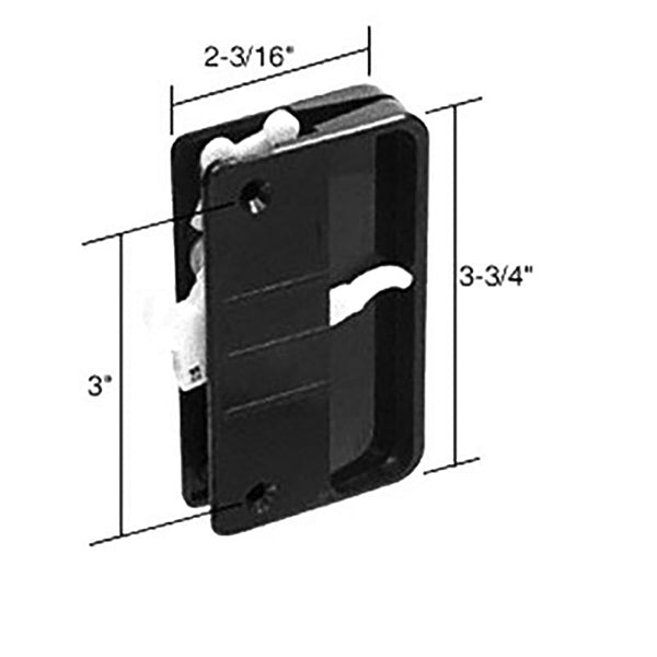 Non-Handed Latch & Pull with Security Lock for Sliding Screen Door - Black - Non-Handed Latch & Pull with Security Lock for Sliding Screen Door - Black