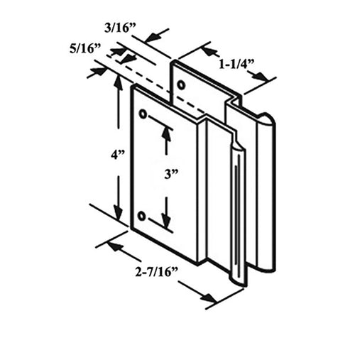 Non-Handed Pull Set for Sliding Screen Door - Aluminum - Non-Handed Pull Set for Sliding Screen Door - Aluminum