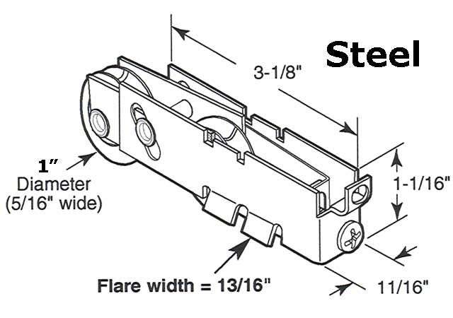 Dual Wheel Door Roller For Sliding Door Roller 1 Inch Steel Wheel With Adjustable F Tab Housing - Dual Wheel Door Roller For Sliding Door Roller 1 Inch Steel Wheel With Adjustable F Tab Housing