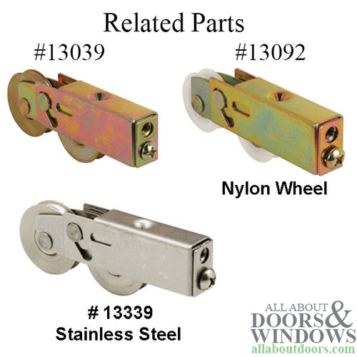 Tandem Door Roller 1.5 Inch Steel Wheel Plain Back Tandem Door Roller - Tandem Door Roller 1.5 Inch Steel Wheel Plain Back Tandem Door Roller