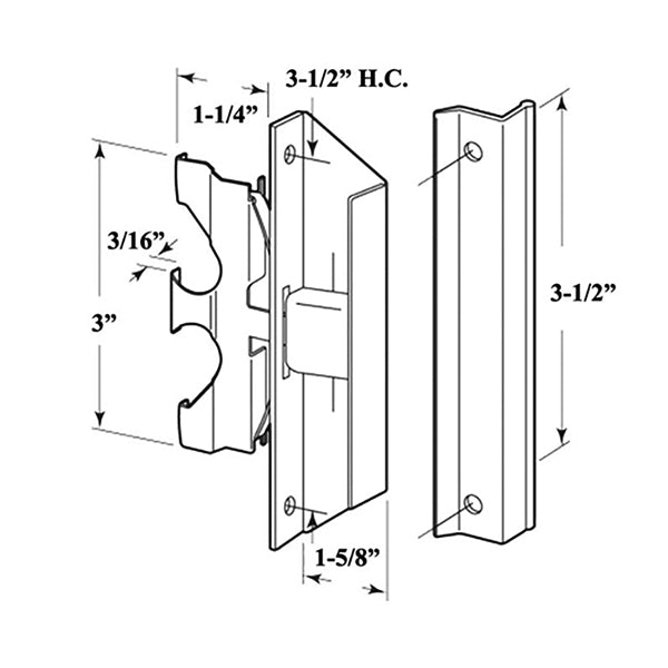Non-Handed Latch & Pull for Sliding Screen Door - Black Finish - Non-Handed Latch & Pull for Sliding Screen Door - Black Finish