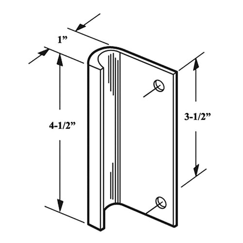 Non-Handed Heavy Duty Inside or Outside Pull Handle for Sliding Screen Door - Aluminum - Non-Handed Heavy Duty Inside or Outside Pull Handle for Sliding Screen Door - Aluminum