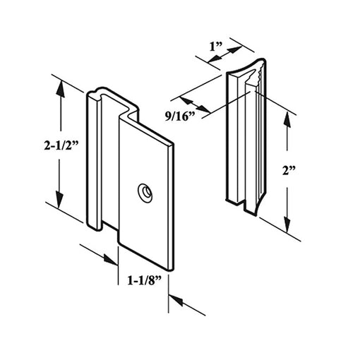 DISCONTINUED Non-Handed Pull for Sliding Screen Door - Aluminum - DISCONTINUED Non-Handed Pull for Sliding Screen Door - Aluminum