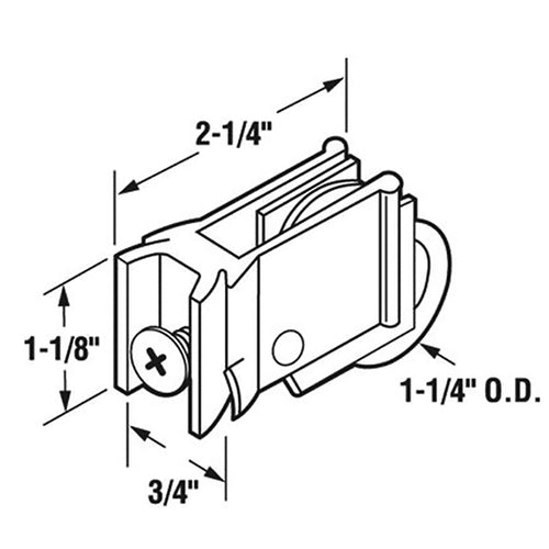 Sliding Door Roller With Adjustable Aluminum Open back Housing 1.25 Inch Steel Wheel - Sliding Door Roller With Adjustable Aluminum Open back Housing 1.25 Inch Steel Wheel