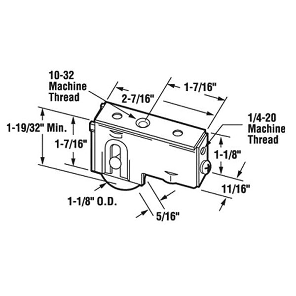 Sliding Door Roller For Fleetwood Glass Door Steel Wheel With Steel Housing Single 1.125 Inch Wheel - Sliding Door Roller For Fleetwood Glass Door Steel Wheel With Steel Housing Single 1.125 Inch Wheel