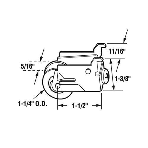 Sliding Door Roller Wheel Sliding Door Roller Assembly for Premiere Single Door Roller 1.25 Inch Steel Wheel - Sliding Door Roller Wheel Sliding Door Roller Assembly for Premiere Single Door Roller 1.25 Inch Steel Wheel