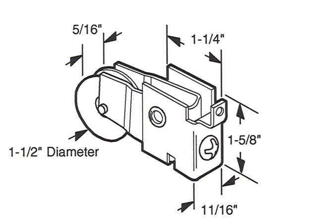 Sliding Door Roller For Star Lite and Door Master Single Steel Roller With Steel Housing 1.5 Inch Steel Wheel - Sliding Door Roller For Star Lite and Door Master Single Steel Roller With Steel Housing 1.5 Inch Steel Wheel