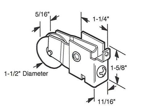 Sliding Door Roller For Star Lite and Door Master Single Steel Roller With Steel Housing 1.5 Inch Steel Wheel - Sliding Door Roller For Star Lite and Door Master Single Steel Roller With Steel Housing 1.5 Inch Steel Wheel