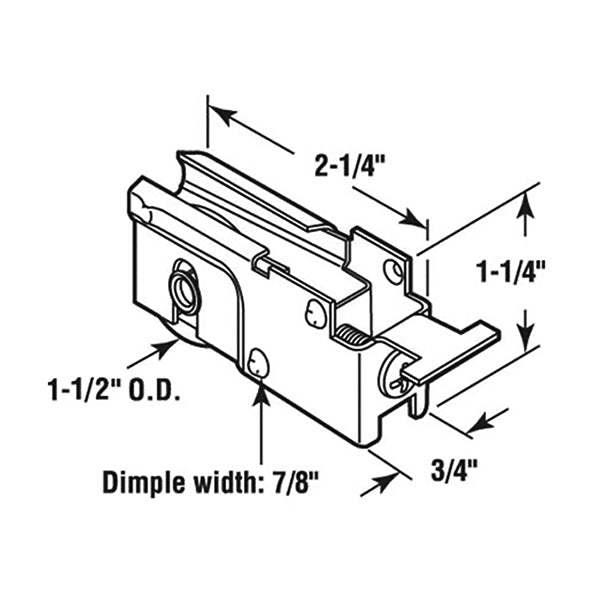 Sliding Door Roller With Steel T Tab Housing and Steel Wheel - Sliding Door Roller With Steel T Tab Housing and Steel Wheel