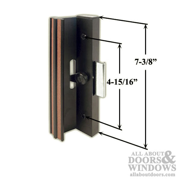 Handle Set for Sliding Patio Doors with Extruded Aluminum Inside Pull Diecast Outside Pull - Handle Set for Sliding Patio Doors with Extruded Aluminum Inside Pull Diecast Outside Pull