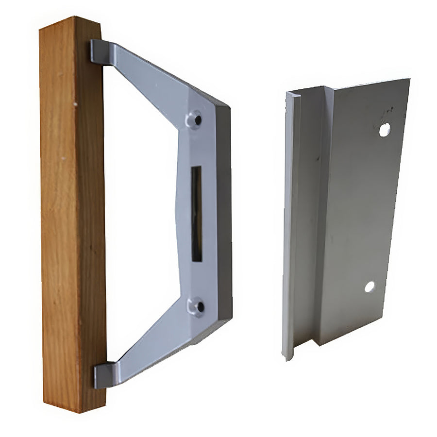 Trimview Sliding Patio Door Handle Set - 3-1/2 Inch Hole Center, Aluminum - Trimview Sliding Patio Door Handle Set - 3-1/2 Inch Hole Center, Aluminum