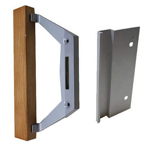 Trimview Sliding Patio Door Handle Set - 3-1/2 Inch Hole Center, Aluminum - Trimview Sliding Patio Door Handle Set - 3-1/2 Inch Hole Center, Aluminum