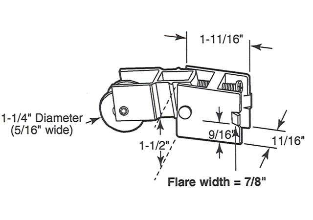 Sliding Door Roller With Adjustable Aluminum Housing 1.25 Inch Steel Wheel - Sliding Door Roller With Adjustable Aluminum Housing 1.25 Inch Steel Wheel