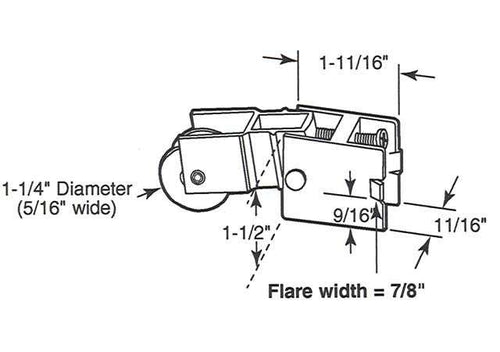 Sliding Door Roller With Adjustable Aluminum Housing 1.25 Inch Steel Wheel - Sliding Door Roller With Adjustable Aluminum Housing 1.25 Inch Steel Wheel