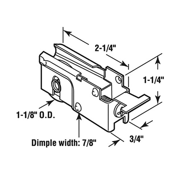 Door Roller For Sliding Patio Doors With Adjustable Steel K Tab Housing 1.125 Inch Steel Wheel - Door Roller For Sliding Patio Doors With Adjustable Steel K Tab Housing 1.125 Inch Steel Wheel