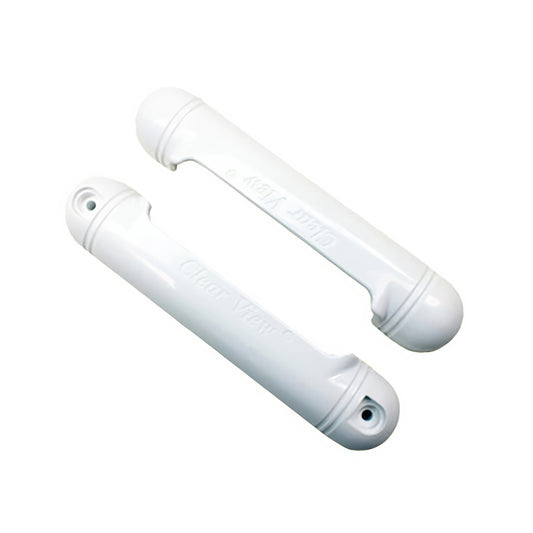 Ergonomic Handle for Clear View Retractable Screen Door - White