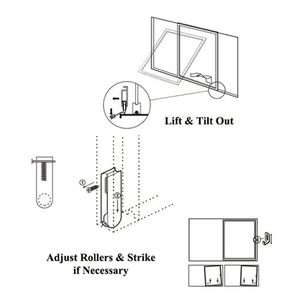 Bottom Mount Roller Assembly with 9/16 Inch Wheel for Sliding Screen Door - Bottom Mount Roller Assembly with 9/16 Inch Wheel for Sliding Screen Door