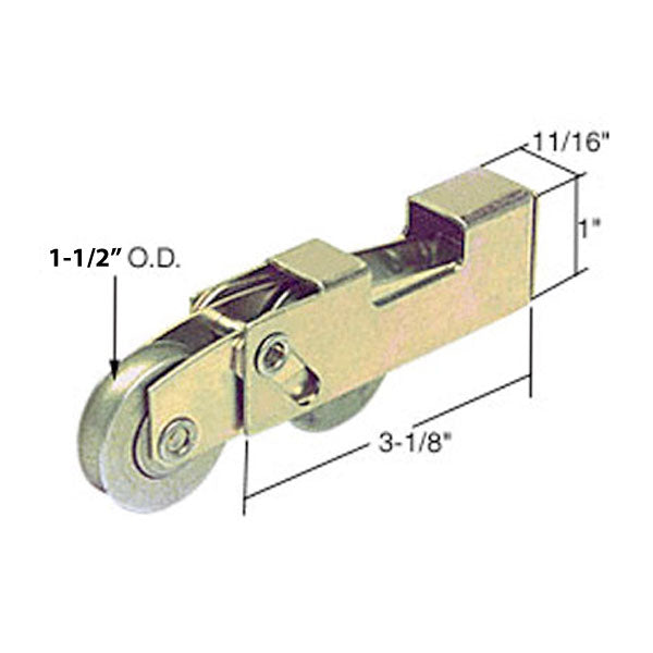 Vinyl Sliding Patio Door Tandem Roller 1.5 Inch Steel Wheel Diameter - Vinyl Sliding Patio Door Tandem Roller 1.5 Inch Steel Wheel Diameter