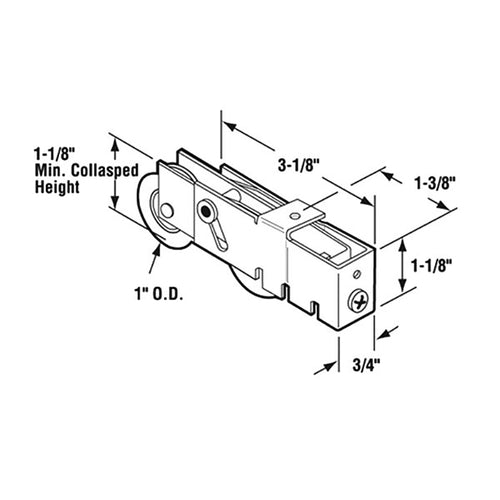 Door Roller For Sliding Patio Door 1 Inch Two Steel Wheel Door Roller - Door Roller For Sliding Patio Door 1 Inch Two Steel Wheel Door Roller