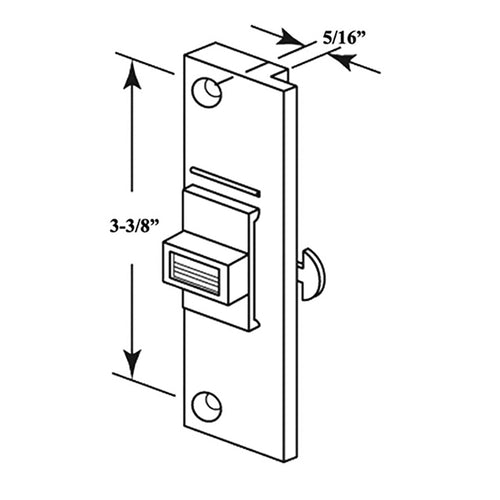 Non-Handed Latch with Steel Hook for Sliding Screen Door Black Finish - Non-Handed Latch with Steel Hook for Sliding Screen Door Black Finish