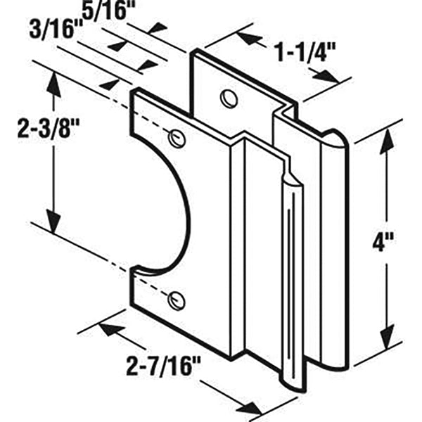 DISCONTINUED Non-Handed Latch & Pull for Sliding Screen Door - Aluminum - DISCONTINUED Non-Handed Latch & Pull for Sliding Screen Door - Aluminum