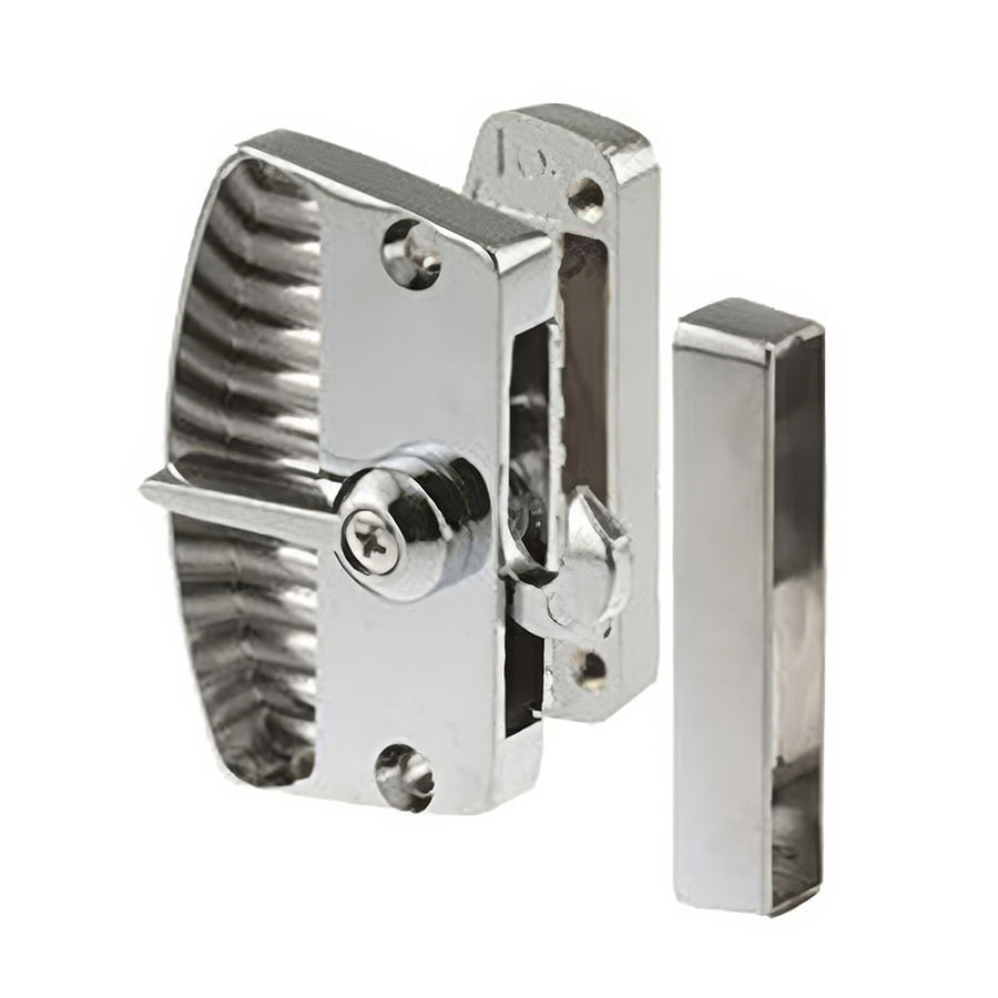 Non-Handed Deluxe Latch & Pull for Sliding Screen Door - Chrome - Non-Handed Deluxe Latch & Pull for Sliding Screen Door - Chrome