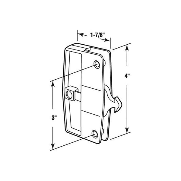 Latch & Pull with Security Lock for Sliding Screen Door - Black - Latch & Pull with Security Lock for Sliding Screen Door - Black